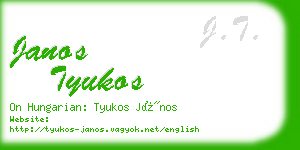 janos tyukos business card